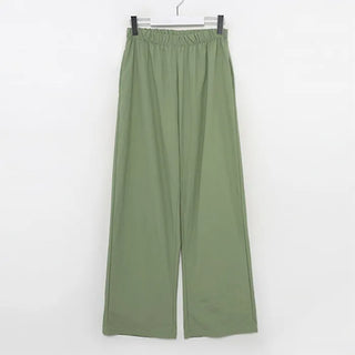 Summer nylon elastic waist pants