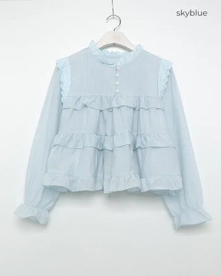 Tiered ruffle blouse