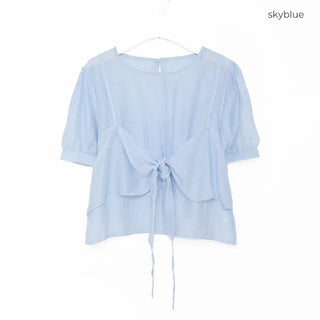 Ribbon layered blouse