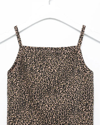 Leopard print semi-cropped camisole