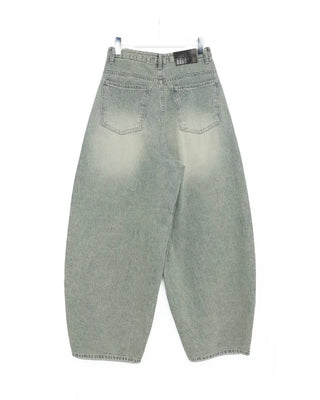 Super wide balloon green jeans