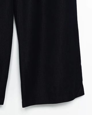 Denim Two-Pintuck Wide Pants