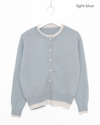 Double-breasted round cardigan