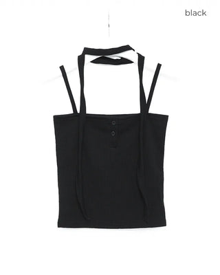 (Set) Button Scarf Sleeveless