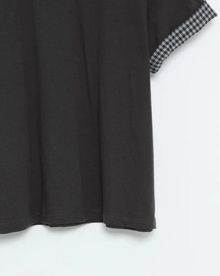 Checked Roll-Up Short-Sleeve T-Shirt