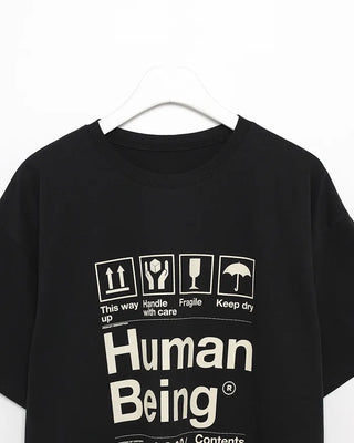 Cardboard Care Label Half T-Shirt