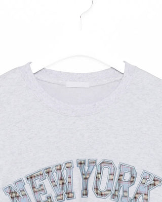 New York check sweatshirt