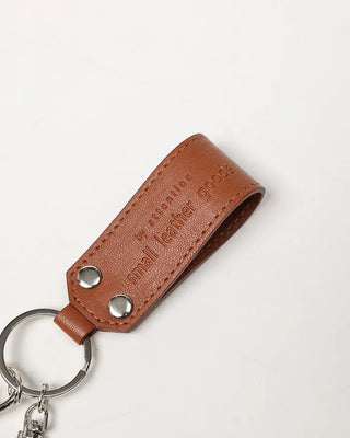 Leather tag key ring