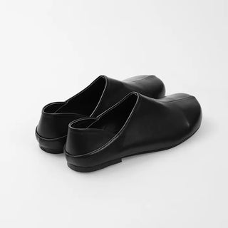 Faux leather loafers