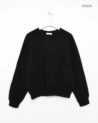 Saddle Shoulder Fleece Lined Sweatshirt