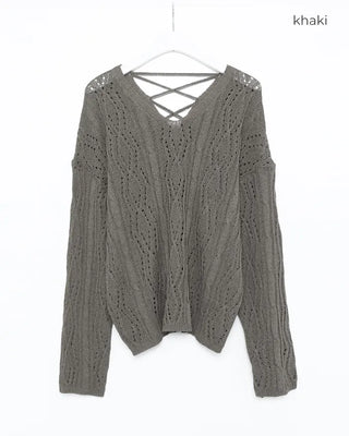 Openwork string knit
