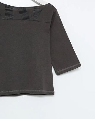 Neck print slim fit T-shirt