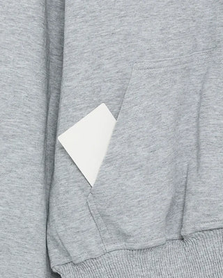 Shirred ruffle hem zip hoodie