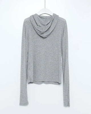 Button-down hoodie t-shirt