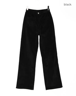 Pocket corduroy wide-leg pants