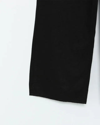 Wide-leg pleated cotton pants