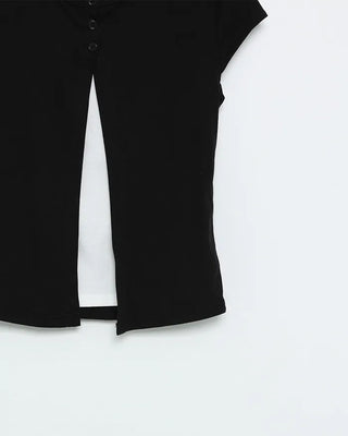 Layered Button T-Shirt