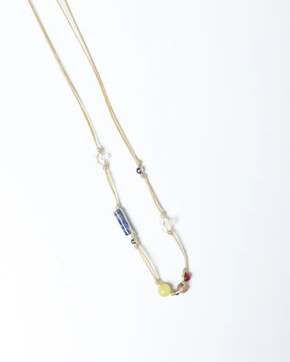 Colored gemstone necklace