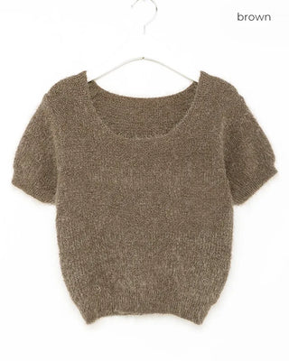 Round neck boa knit