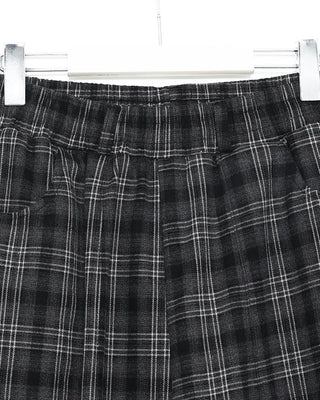 Big check wide pants