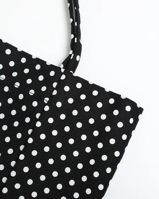 Dot canvas tote bag