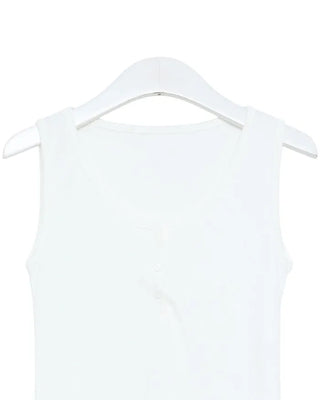 Henley neck button camisole