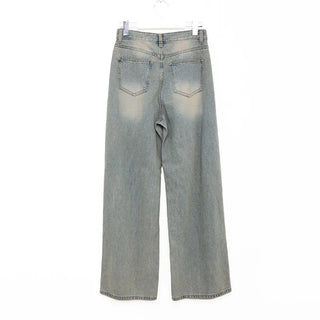 Vintage wide-leg denim pants