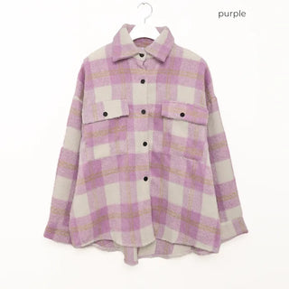 Oversized Check Shirt Jacket
