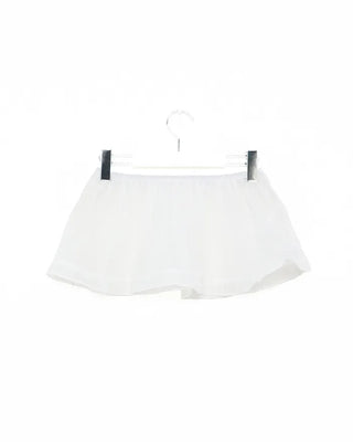 Elastic waist layered flared skirt