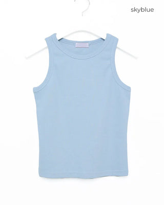 Simple cotton ribbed tank top