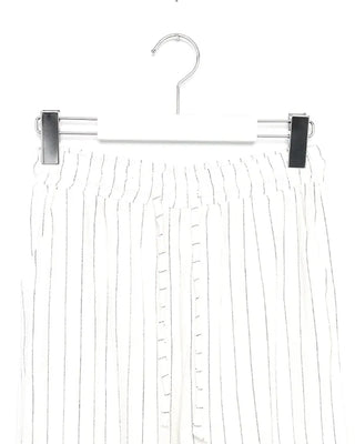 Linen banding striped pants