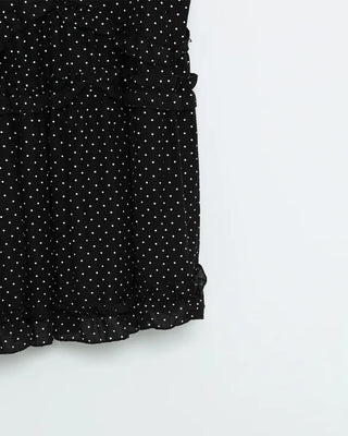 Polka dot tiered mini dress