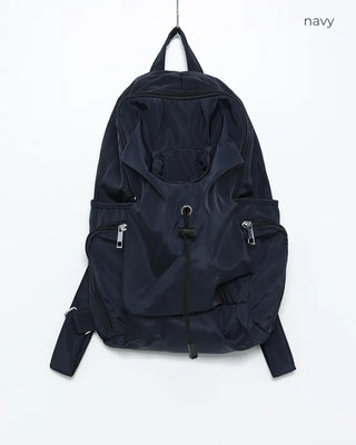 Drawstring Point Multi-Pocket Backpack