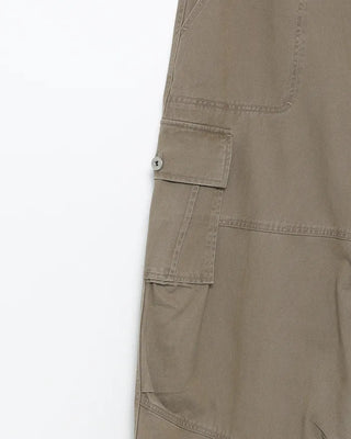 (Unisex) Vintage Wash Flap Cargo Pocket Pants