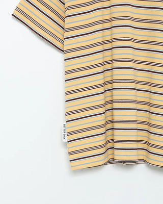 Multi-stripe half-sleeve T-shirt