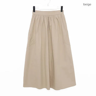 Cargo Shirring Long Skirt