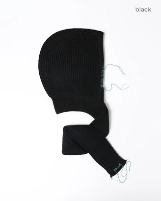 Stitch detail knit balaclava