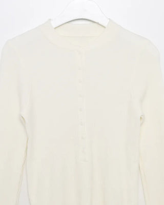 Slim Button Rib Knit