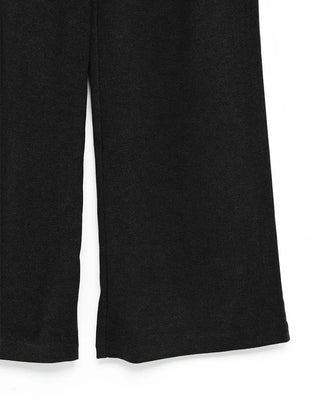 Brushed two-pleat wide slacks
