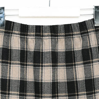 Checkered long skirt