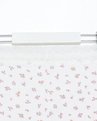 Wide Lace Waist Flower Rib Shorts