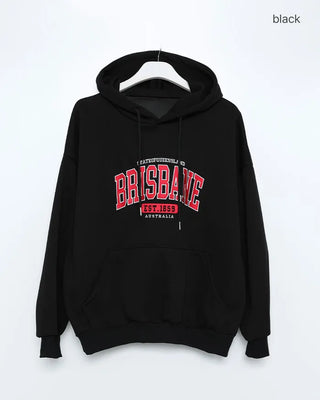 Lettering Oversized Hooded T-Shirt