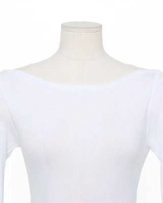 Boat neck slick point T-shirt
