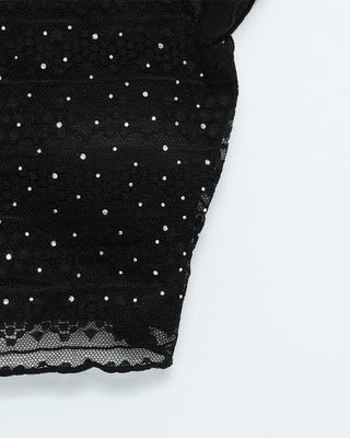 Cubic Lace Crop Sleeveless