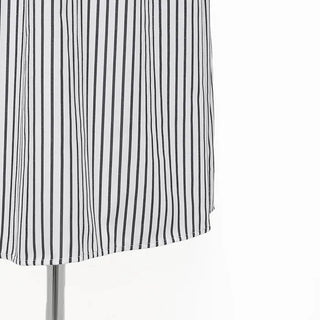 Ribbon strap striped dress
