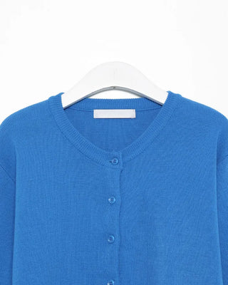 Simple round neck cardigan