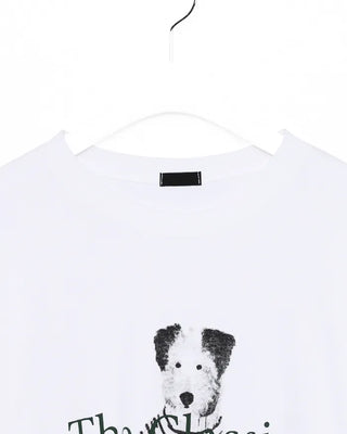 Oversized puffy dog short-sleeved T-shirt