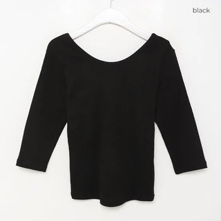 Back U-neck 5/8 length cut and sew
