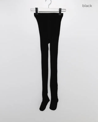 Ribbed simple tights