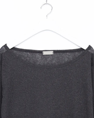 2-way loose sheer summer knit T-shirt